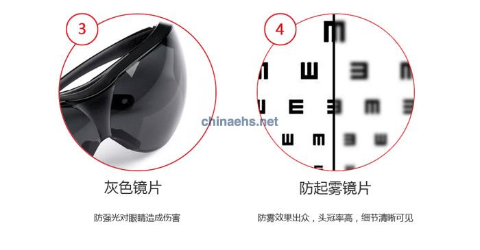 3M 10435 中國款流線型防護(hù)眼鏡（灰色鏡片，防霧）